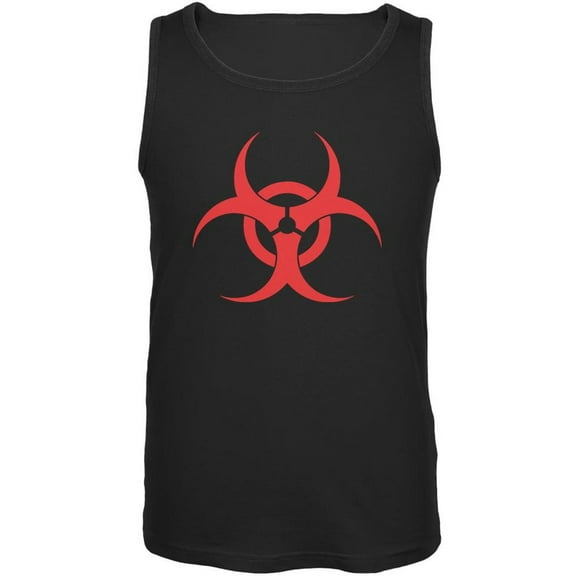 Zombie Biohazard Symbol Black Adult Tank Top - 2X-Large