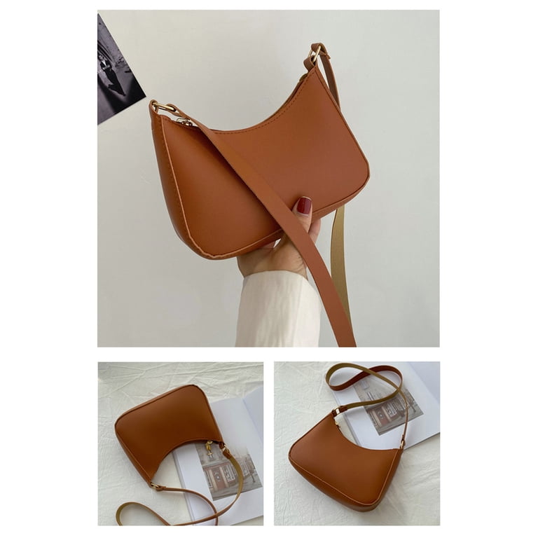 Small PU Leather Shoulder Bag For Women - Adjustable Strap Messenger Bag With Detachable Purse