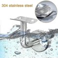 thumbnail image 2 of 304 Stainless Steel Handrail Bracket For Stair Railing Wall Bracket Wood Railing Silver (4 Pieces), 2 of 4