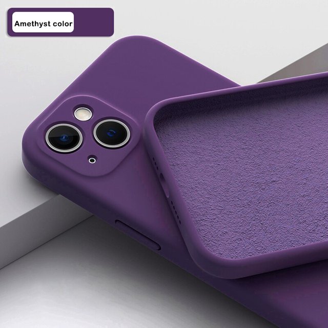 Funda cuadrada de silicona líquida ASTUBIA para iPhone 11 12 13 Pro Max Mini funda de protección completa para iPhone XS 14 Pro MAX X XR Tan Jianjun unisex