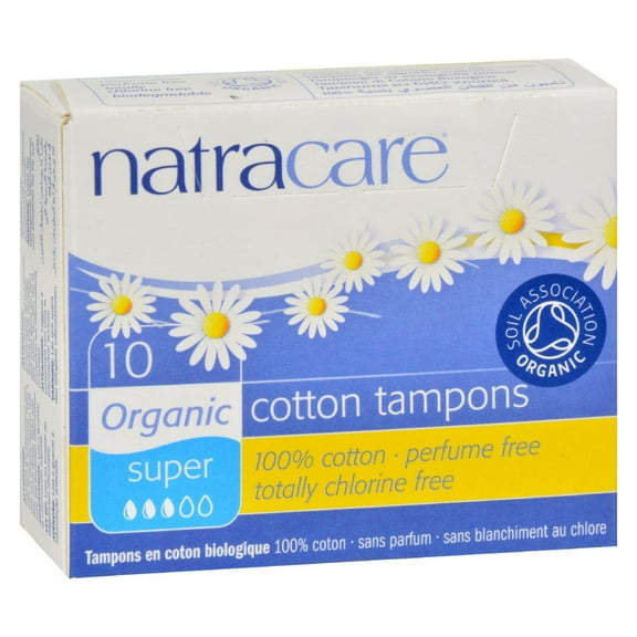 Natracare Organic Cotton Tampons, Super, 10 Ea, 3 Pack
