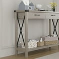thumbnail image 4 of NEILA Console Table with 2 Storage Drawers, Entryway Table, Farmhouse Narrow Sofa Table with Storage Shelf, Accent Wood Table for Bedroom, Living Room, Hallway, Foyer, 43"L x 12"W x 30"H (Grey), 4 of 7