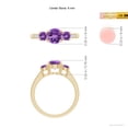 thumbnail image 4 of ANGARA Natural 0.8 Ct. Amethyst with Diamond Classic Ring in 14K Yellow Gold for Women (Ring Size: 12), 4 of 9
