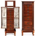 thumbnail image 3 of Brand New Wooden Jewelry Armoire with Mirror, Drawers, and Swing Doors, 3 of 3
