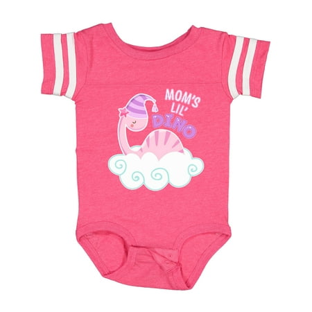 

Inktastic Moms Lil Dino- Cute Pink Baby Dinosaur Gift Baby Boy or Baby Girl Bodysuit