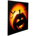 thumbnail image 4 of Northlight LED Lighted Bats and Jack-O-Lantern Halloween Canvas Wall Art - 19.5" x 19.5", 4 of 10