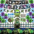 thumbnail image 1 of 168 TMNT Birthday Party Supplies, TMNT Party Decorations for 10 Guests, Including Tablecloths, Birthday Banners, Cupcake Decorations, Latex Balloons, Foil Balloons, Plates, Knives, Forks and, 1 of 6