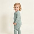 thumbnail image 6 of Jalioing Infant Baby Long Sleeve Romper Solid Color Jumpsuit Comfy Cute Cotton Bodysuit Fall Winter Outfits 0-24 Months, 6 of 8