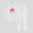 thumbnail image 2 of LYXSSBYX Sweatshirts for Women 2 Piece Set Women's Casual Christmas Printed Hooded Drawstring Loose Long Sleeve Sweatshirt Tops and Long Pants Set Suits, 2 of 4