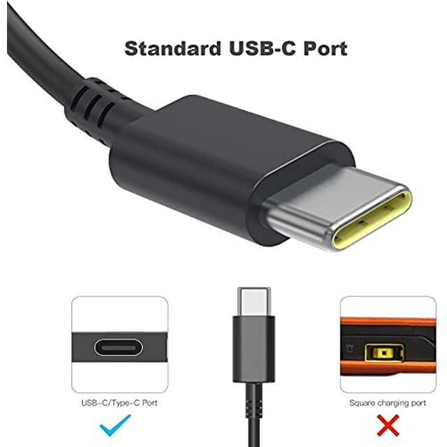65W USB/Type-c AC Cargador apto para Lenovo ThinkPad P51s P52s P53s P4