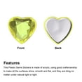 thumbnail image 4 of Unique Bargains 40 Pcs Acrylic Heart Rhinestone 15mm Flat Back Plastic Gems for Jewelry Making, Light Yellow, 4 of 5