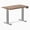 Natural Walnut / Grey, variant on Desky Dual Mini Hardwood Sit Stand Desk - Saman / 40 X 24 Inches / Space Gray