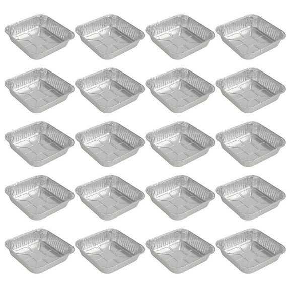 20 Pieces Disposable Foil Trays Containers Air Fryers Liner for Baking Cooking