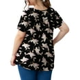 thumbnail image 4 of a.Jesdani Women's Plus Size Tunic Tops Short Sleeve V Neck Casual Blouses M-4X, 4 of 10
