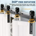 thumbnail image 5 of Luku 72" Bi-Fold Barn Door Hardware Kit for 4 Doors, Heavy Duty Black Sliding Track, 5 of 9