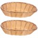 thumbnail image 1 of Cestas tejidas para almacenamiento de pan y frutas, organizador portátil de juguetes para aperitivos, cestas rústicas, 2 uds., 1 of 5