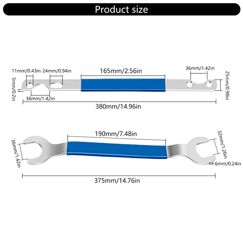 SIEYIO 2Pcs Fan Clutches Wrench Set 32mm 36mm Wrench Water Pumps Pulley Holder Nut Water Removal Fan Clutches Removal Tool