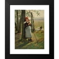 thumbnail image 2 of Václav Brožík 11x14 Black Modern Framed Museum Art Print Titled - Goose Girl (1880s), 2 of 5