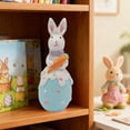 thumbnail image 4 of Figurina de Conejo de Pascua de Resina, Decoración de Mesa, Adorno Azul/Rosa/Amarillo de 4.7 Pulgadas para Sala, Jardín, Estante o Regalo, 1 Pieza, 4 of 6