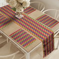 thumbnail image 2 of Ambesonne Geometric Table Runner & Placemats, Zig Zag Chevron Shape, Placemat 4 pcs + Runner 16"x72", Multicolor, 2 of 2