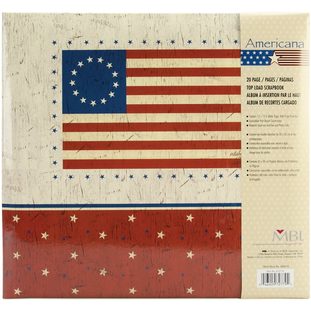 Mbi American Flag Post Borné Album 12"X12"-