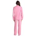thumbnail image 3 of Just Love Womens Pajama Set  Comfortable, Chic Sleepwear (Pink - Dot Fleece, 1X), 3 of 3