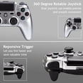 thumbnail image 2 of Wireless Controller Compatible with P4/P4 Slim/P4 Pro/Windows PC, Steel Black, 2 of 7