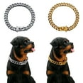 thumbnail image 1 of Metal Dog Collar Stainless Steel Chain Martingale Dog Collar, 1 of 5
