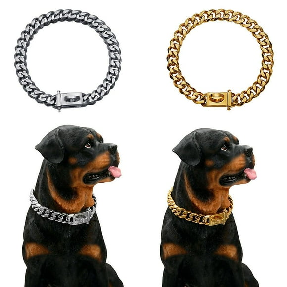 Metal Dog Collar Stainless Steel Chain Martingale Dog Collar