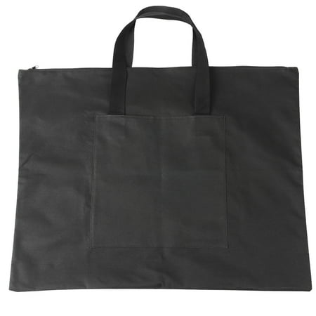 Riousery Premium A2 Drawing Painting Board Storage File Bag Document Carry Case, Heavy Duty Oxford Canvas Artwork Portfolio Folder, 21.3 x 26.4 inches / 54 x 67 cm, Black