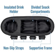 Habitat Universal Insulated Cup Holder Divided Compartment Non-Slip Straps Stroller Snack Tray for Most Strollers