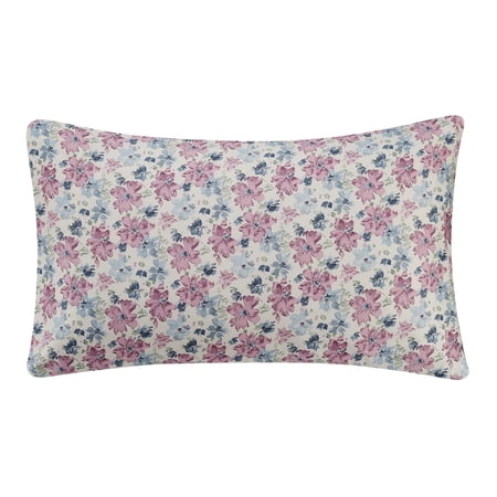 better homes & gardens 300 thread count 100% cotton wrinkle resistant king pillowcase set of 2, purple floral