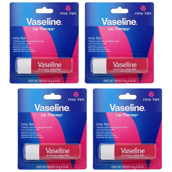 Bálsamo labial Vaseline Lip Therapy Care Rosy, paquete de 4, 4,7 ml