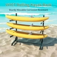 thumbnail image 3 of Heavy-Duty Kayak Storage Rack for Garage & Outdoor, Adjustable Kayak Racks for Kayak, Canoe, Surfboard & Paddleboard,Durable Outdoor Kayak Storage Rack（Black）, 3 of 6