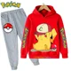 thumbnail image 1 of Conjunto de ropa deportiva de algodón con capucha para niño Y niña, traje de Sudadera con capucha de Pokémon, Pikachu, pantalones, ropa para 2 peces, 3, 4, 5, 6, 7, 8, 9, 10, 11, 12, 13, 14 años, 1 of 1