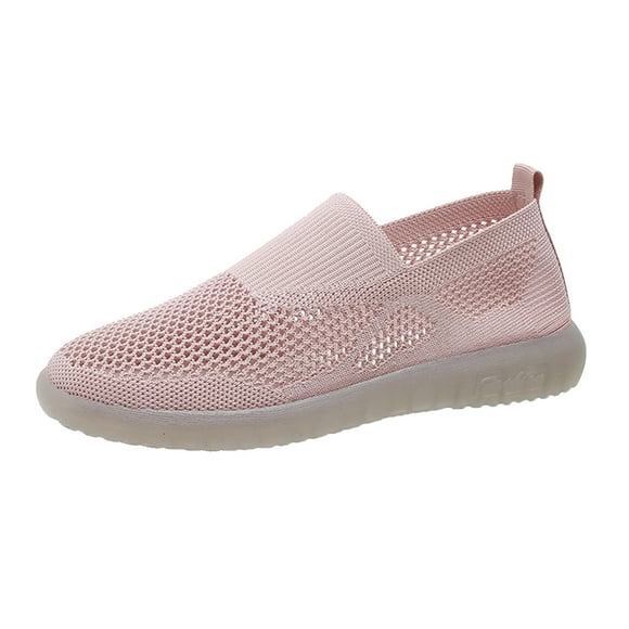 TOWED22 Women's Flats Comfort Slip on Flat Ballerina Square Toe Ballet Shoes(Pink,9)