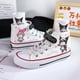 thumbnail image 3 of Kuromi zapatos para niños dibujos animados lindo 2023 zapatos de lona de alta calidad estudiante de padres e hijos princesa niños de mediana edad niñas de escuela primaria, 3 of 4