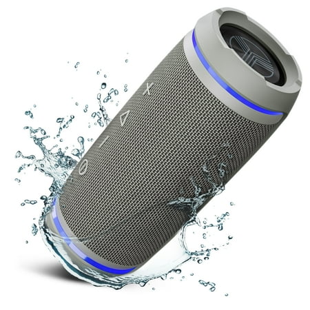 UPC: 0719281869205 | TREBLAB HD77 Gray – Premium Bluetooth Portable Speaker – 360° HD Surround Sound – Wireless Dual Pairing – 25W of Stereo Sound – DualBass Technology – IPX6 Waterproof Design with up to 20H of Run Time