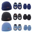 thumbnail image 4 of 1 Juego de guantes antiarañazos para bebé, conjunto de cubierta para pies, algodón suave, manoplas sin rasguños para recién nacidos, calcetines, gorros, gorro de noche, 4 of 5