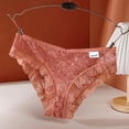 thumbnail image 2 of B91xZ Womens Panties Solid Soft Stretchy Briefs,L Red, 2 of 3