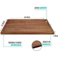 thumbnail image 2 of TeakCraft Large Walnut Cutting Board with Juice Grove, Chopping Board for Meat, Knife Friendly, Reversible, The Petra (20x15x1inch), 2 of 7