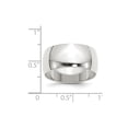 thumbnail image 2 of White Sterling Silver Ring Band Wedding Standard Half Round, 2 of 2