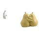 thumbnail image 1 of Sujetalibros decorativos de resina con escultura de pingüino, tallas únicas y vívidas, líneas suaves, para estanterías de oficina y hogar., 1 of 8