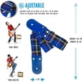 thumbnail image 2 of Correa para guitarra, Strap guitarra acústica, bajo eléctrico, guitarra eléctrica Kidam Escoces azul rey, 2 of 3