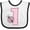 White and Black, variant on Inktastic Pink Ladybug 1st Birthday Girls Baby Bib