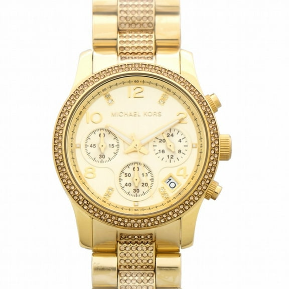 Michael Kors Runway Chronograph Quartz Champagne Dial Ladies Watch MK5826
