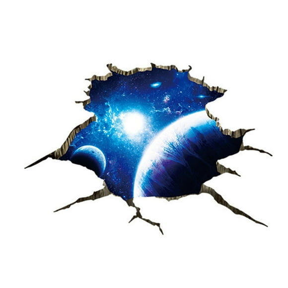 fastboy 3D Night Starry Sky Planet Wallpaper Self Adhesive Mural Decal Art Wall Sticker Living Room Decor