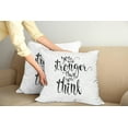 thumbnail image 2 of Ambesonne Saying Throw Pillow Cover 2 Pack, You are Stronger Wisdom Life, 18", Black and White, 2 of 5