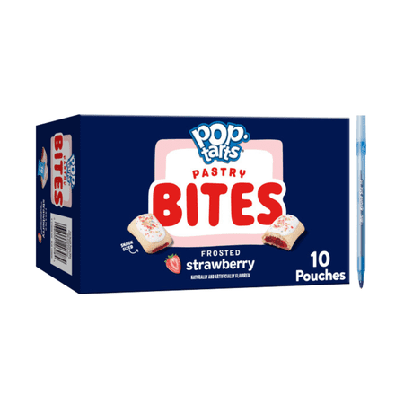 Frosted Strawberry Baked Pastry Bites Kids Snacks 10 Count 10 ct