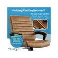 thumbnail image 6 of Click365 Transform 3.0 Ergonomic Mid Back Desk Chair Bonded Leather Cognac, 6 of 8